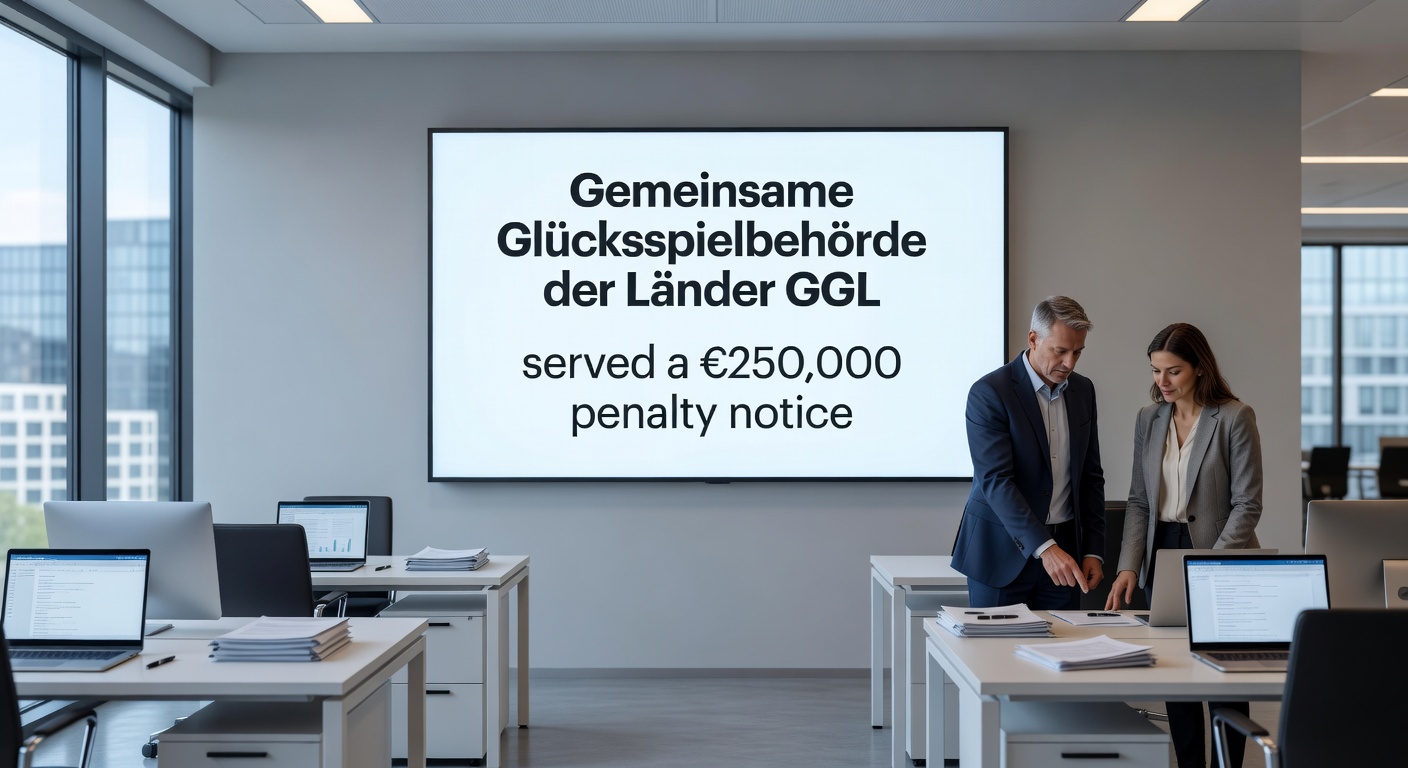 Darstellung der GGL-Logo neben Capital Bras Konzertplakat und einem Bußgeldbescheid, illustrierend den Konflikt zwischen Entertainment und Regulierung