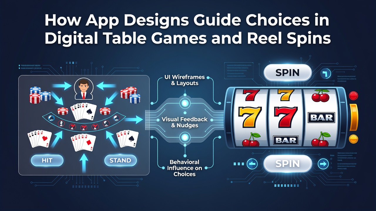 App-Designs lenken Spielerentscheidungen in Tisch- und Slot-Spielen
